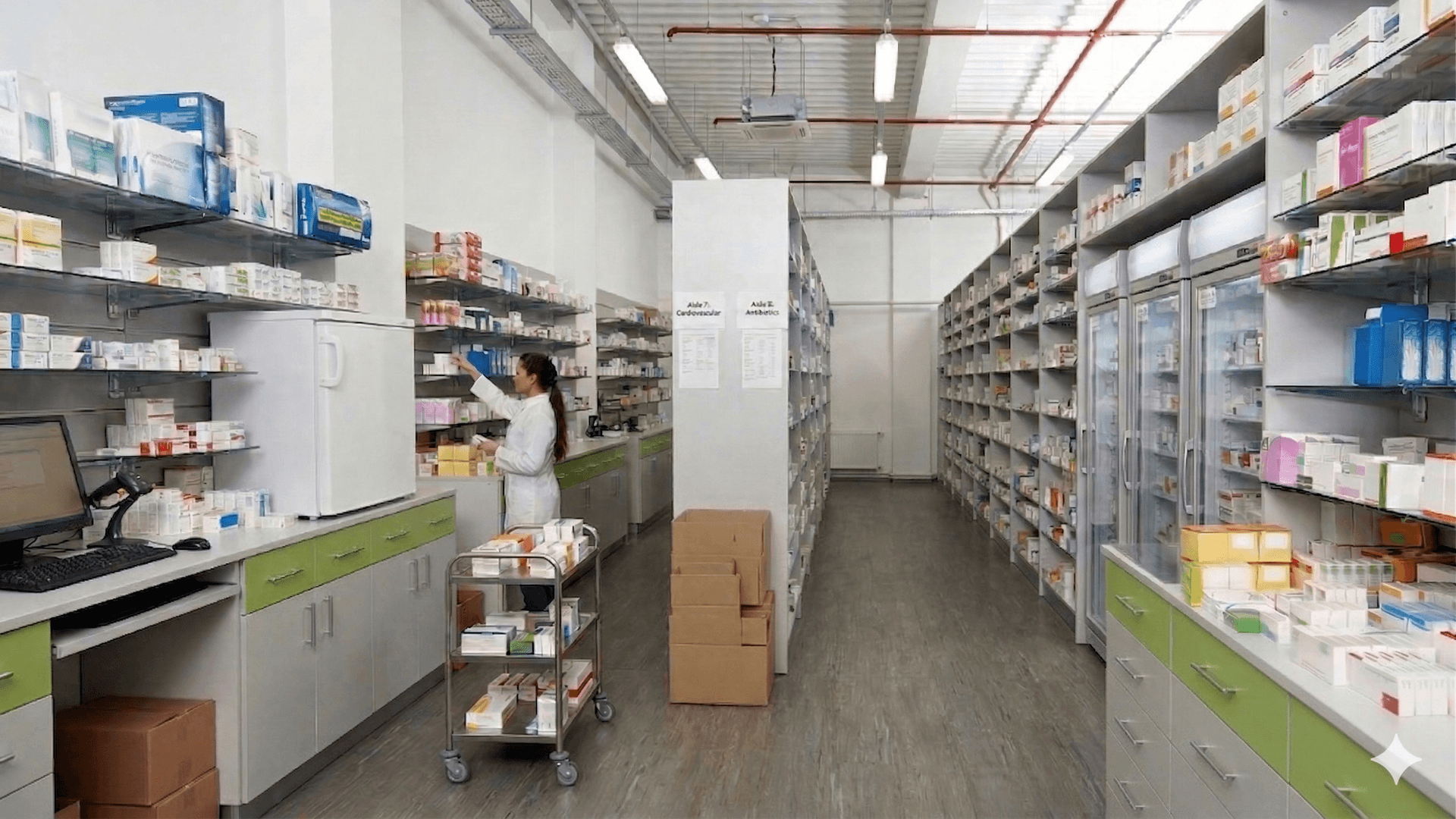 Heladera de farmacia con monitoreo de temperatura